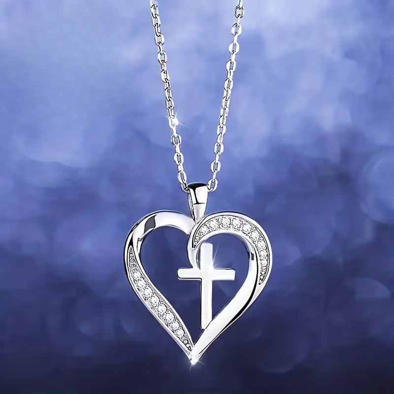 Eternal Love Cross Necklace S925 Sterling Silver