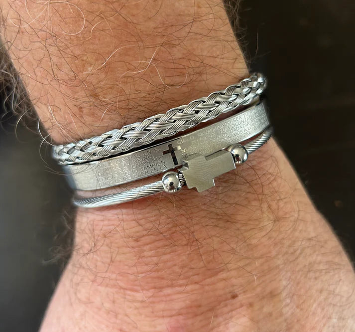 FaithWoven Cross Bracelet Set