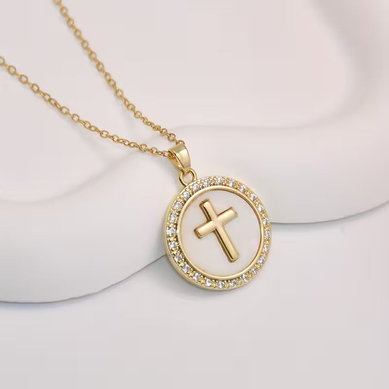 Sacred Circle Cross Necklace