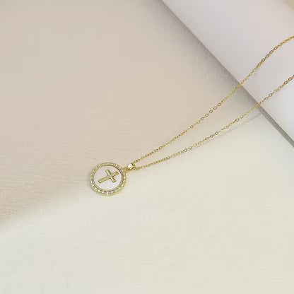 Sacred Circle Cross Necklace