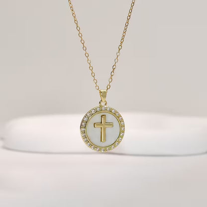 Sacred Circle Cross Necklace