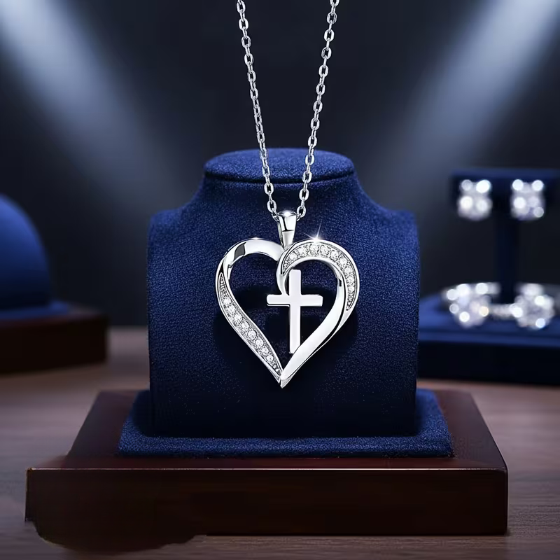 Eternal Love Cross Necklace S925 Sterling Silver