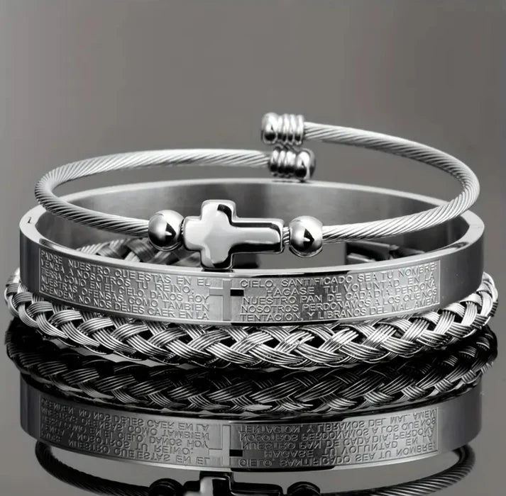 FaithWoven Cross Bracelet Set