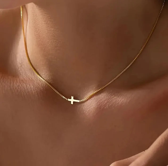 Pure Cross Necklace (Gold & Silver)