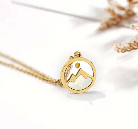 Mustard Seed Hope Mountain Necklace (Gold & Silver)