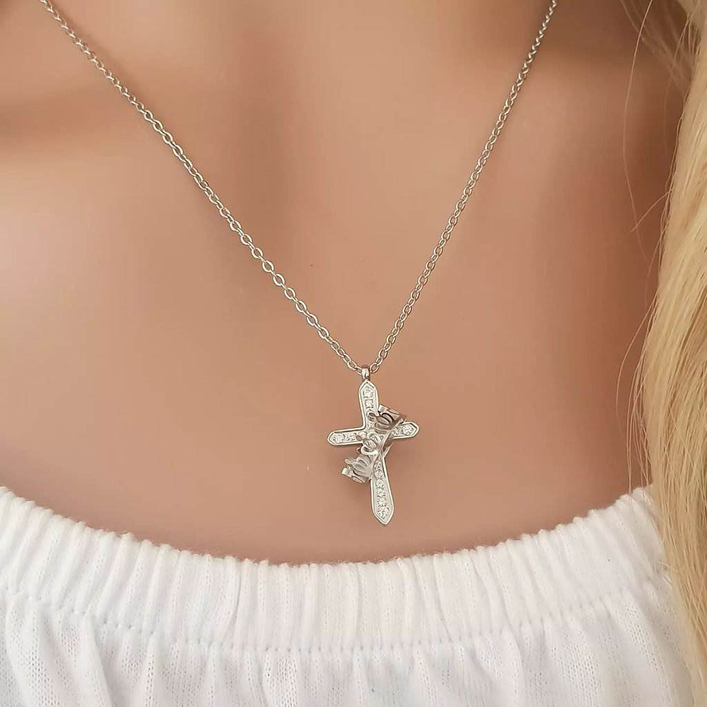 Crowned in Faith Cross Necklace S925 Sterling Silver (Gold & Silver)